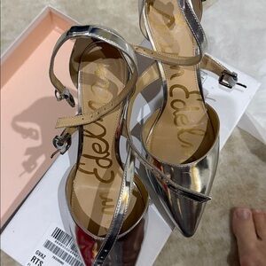 Sam Edelman Silver Strappy Sandals